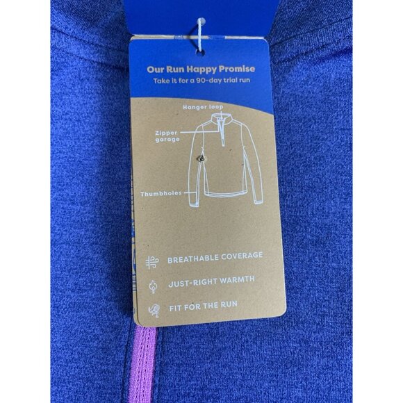 Brooks Womens Blue Dash 1/2 Zip 2.0 Pullover Running Shirt Long Sleeve Size XL - Picture 6 of 10